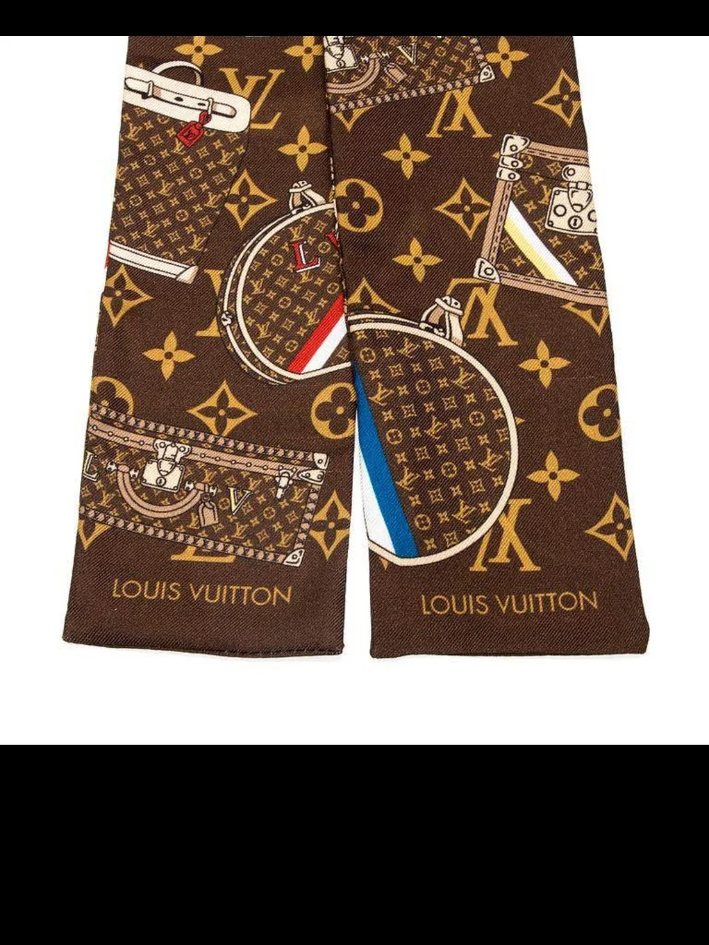 Louis Vuitton Monogram Silk Scarf Bandeau - Brown & Gold